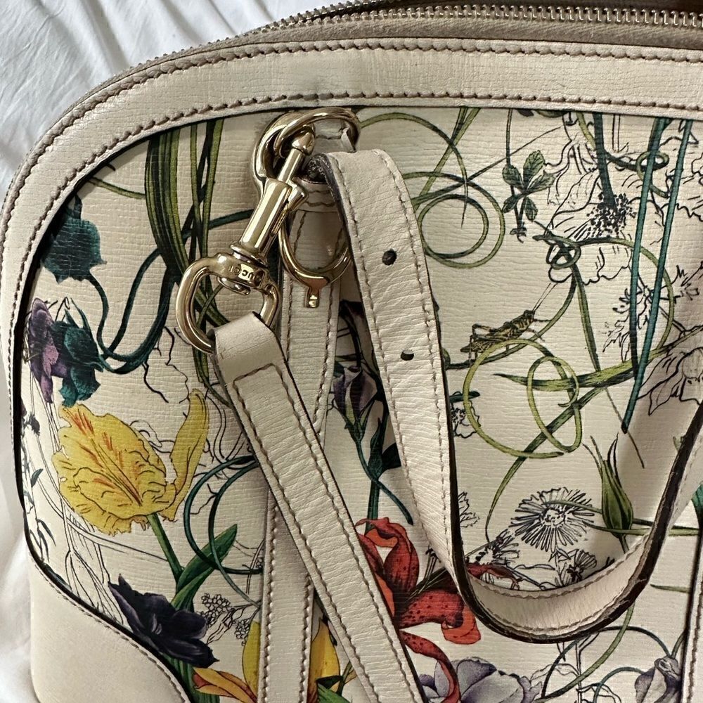 Gucci floral Dome tote with shoulder strap - Picture 11 of 16